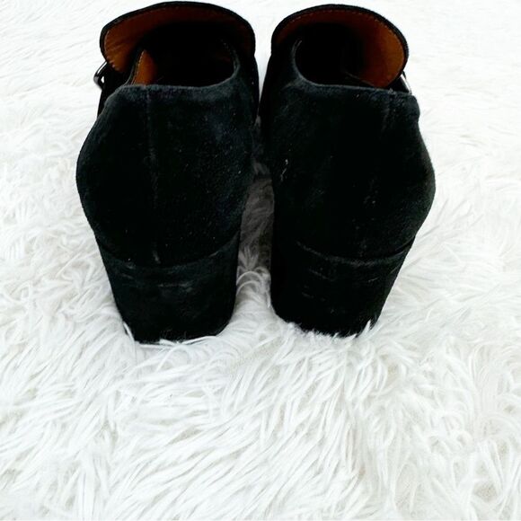 Aquatalia Square Toe Block Heel Suede Loafers - Picture 7 of 10